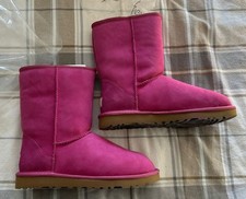 Genuine Ugg Bright Raspberry Rose Pink Classic Short Ugg boots Boxed New UK 5.5