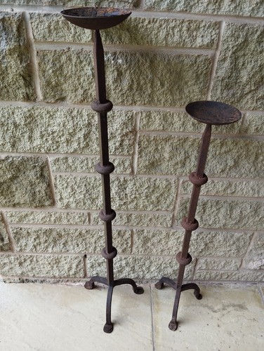 Antique tall wrought iron hand - antique,