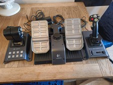 Logitech G940 Force Feedback Flight SIM Hotas Joystick Throttle and Rudder