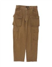 MASON'S Mens Straight Cargo Trousers W32 L30 Beige CI06