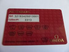 OMEGA PICTOGRAM CARD 321.93.42.50.13.001 - Cal. 3313- 42mm SPEEDMASTER