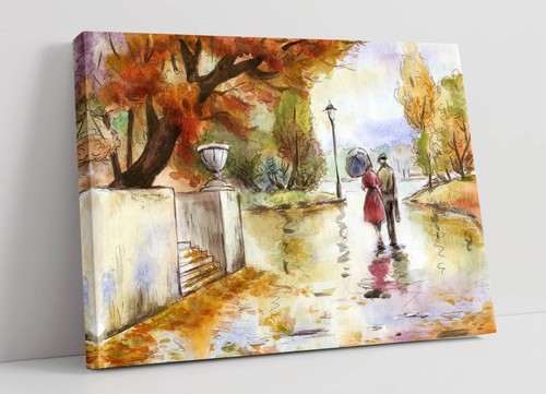 Watercolour couple park - couple,