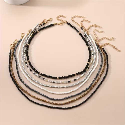 Boho seed beaded strand - boho,