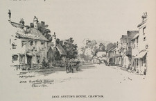 Jane Austin House at Chawton in Hampshire - Antique Print 1926