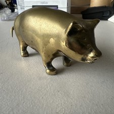 HEAVY VINTAGE OLD SOLID BRASS