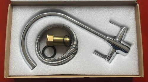 Chrome kitchen mixer - kitchen,
