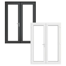 Bespoke PVC French Patio Door Clear Double Glazing LH Opening Made To Measure