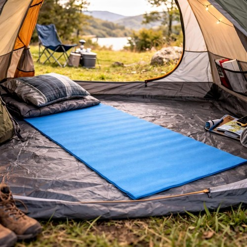 Foam blue camping mat - camping, with