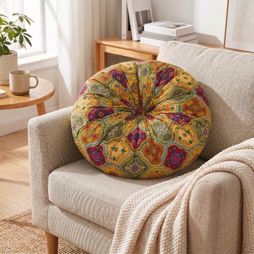 Bohemian round floor - floor, cushion