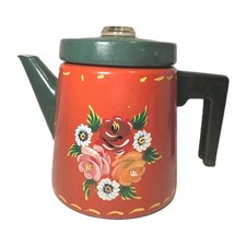 Vintage Enamel Coffee Pot