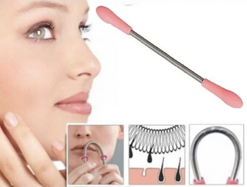Pink epilator facial - pink, hair