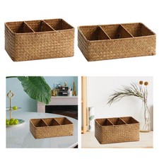 Wicker Storage Basket Straw