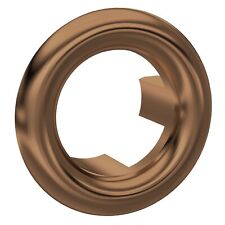 Nuie Brushed Bronze Round Overflow Cover for Bathroom Sink 30mm ABS Modern