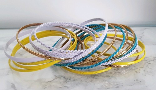 Women yellow blue white gold - blue,