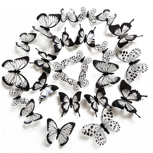 Black stripe butterfly - 3d,