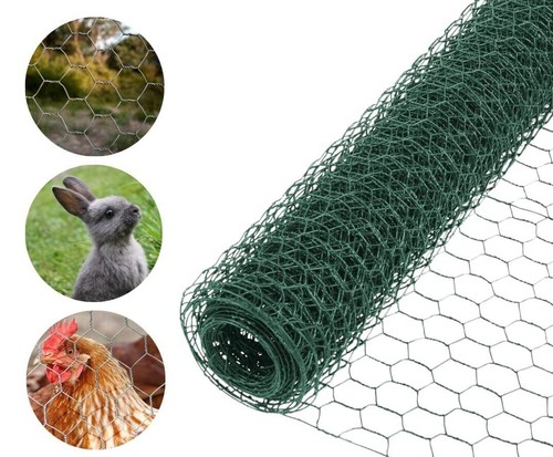 Pvc coated green chicken - green, wire