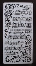 Music Notes Stave Stencil 12cm