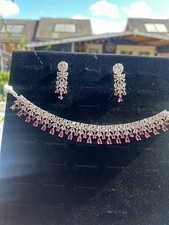 american diamond jewellery set