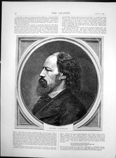 Original Old Antique Print