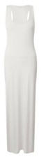 Women's Ladies Long Maxi Dress Plain Racer Muscle Back Vest Stretch Jersey