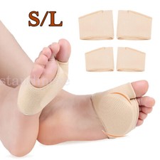 2 Pcs Fabric+Gel Metatarsal Pads Ball of Foot Gel Pads Cushions Morton's Neuroma