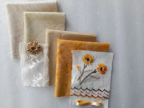 Vintage embroidered linen - linen, &