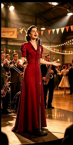 Vintage 1930s 1940s style - vintage, red