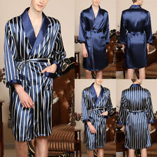 Mens-Satin Silk Pajamas Kimono