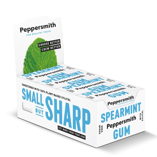 Peppersmith spearmint gum - peppersmith,