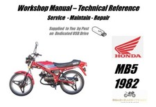 Honda MB5 MB 5 Service Repair Workshop Manual USB 1982