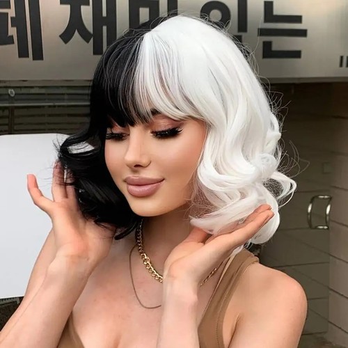 Cruella cosplay synthetic wig - cruella,