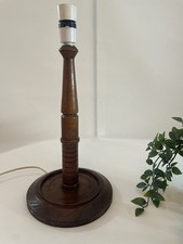 1930s Oak Turned Table Lamp