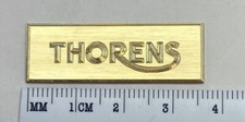 Thorens Turntable  Logo Dust Cover Badge Solid Brass Engraved 124 125 160 