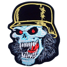 Slayer Skull outlaw MC Biker jeans jacket Badge Iron or Sew on Embroidered patch