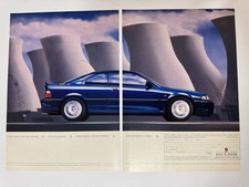 Original Rover 200 220 Turbo Coupe Tomcat Blue Magazine Advert Poster Retro