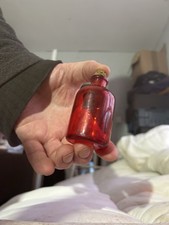 Small Red Glass Bottle