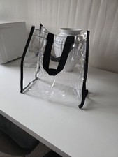 2 Clear Tote Bags Transparent Handbag See Through Plastic Tote Bags with Handles