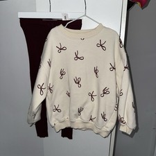 Zara Girls Jumper Sweatshirt & Knitted Leggings Set Age 4 Years 