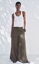 Zara olive green cotton blend - zara,