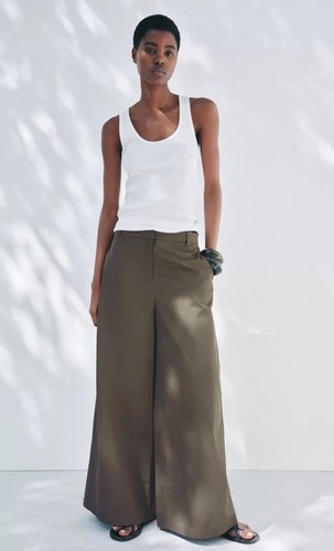 Zara olive green cotton - zara,