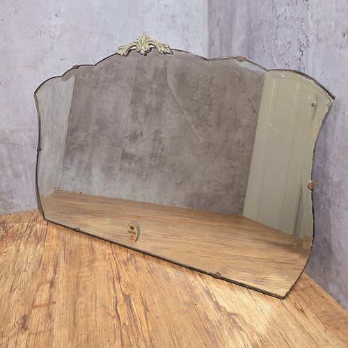 Vintage bevelled edge crested - bevelled,