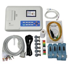 CE CONTEC Digital 3 Channel 12 Lead ECG/EKG Machine Electrocardiograph+PC SW, EC