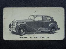 No.1 BENTLEY 4.25 LITRE MARK VI Motor Cars (Black & White) Kellogg Ltd 1949