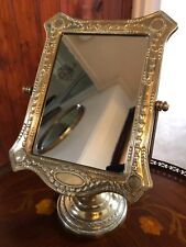 Victorian Style Solid Brass Vanity Swivel Mirror With Intricate DesignSee Detail
