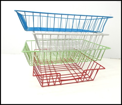 Vintage filing trays wire - 4,