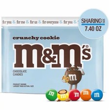 209.8g Bag Crunchy Cookie Flavour Milk Chocolate M&Ms MNMs m and ms American