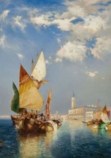 The Grand Canal, Venice Vintage Thomas Moran Wall Art Print Poster A3 A4 A5 