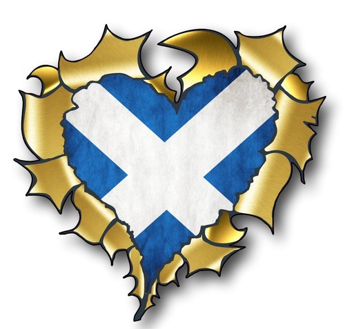 Ripped torn metal gold heart - torn,