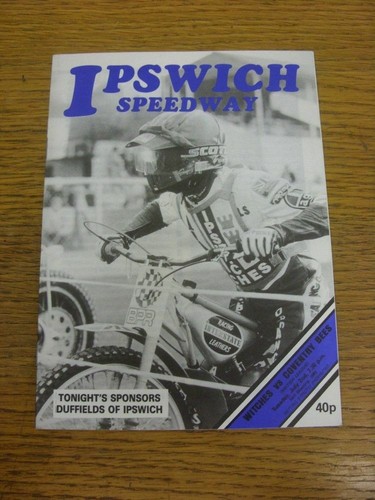 1985 speedway programme - speedway,