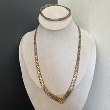 Tri Colour Gold Plated 925